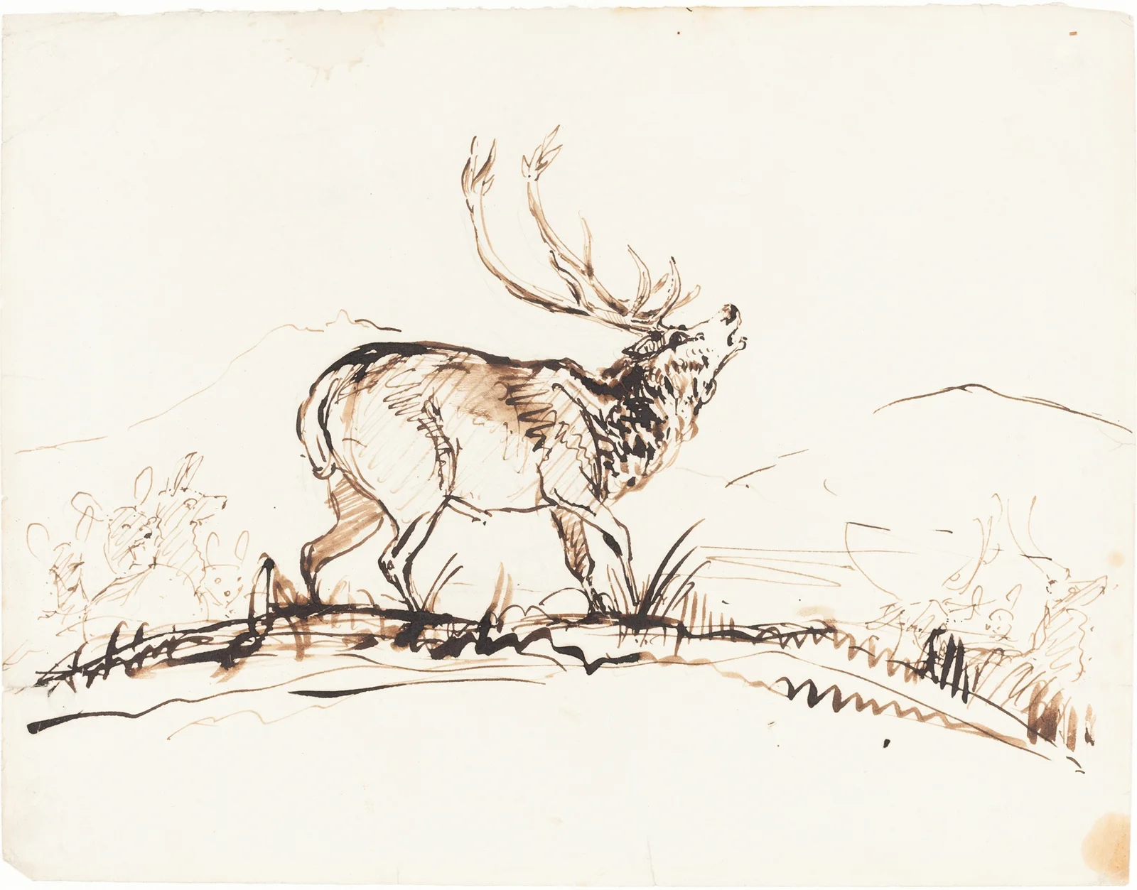 A Bellowing Stag (probably 1840-1850) av Sir Edwin Henry Landseer