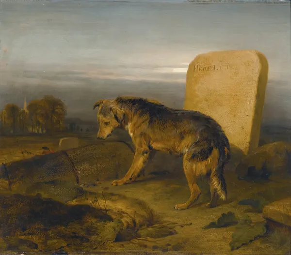 The Poor Dog (The Shepherd’s Grave) av Sir Edwin Henry Landseer