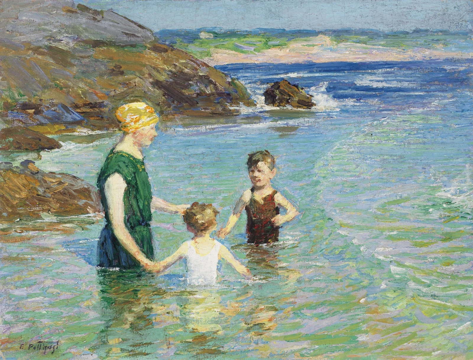At the Beach av Edward Henry Potthast