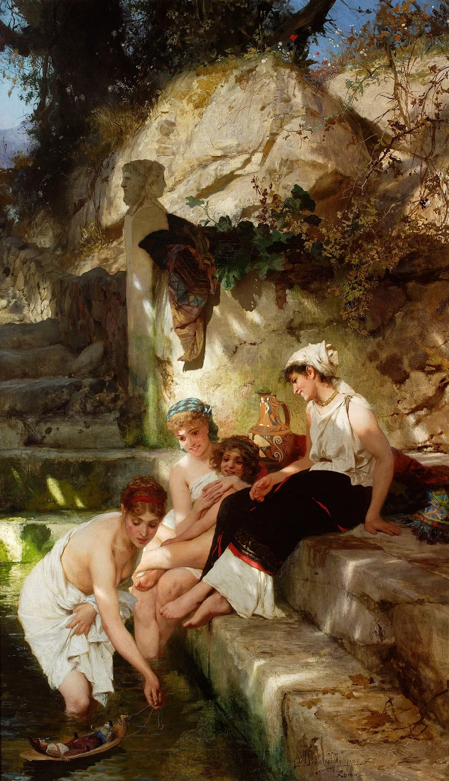 Before a Bath (Idyll) av Henryk Siemiradzki