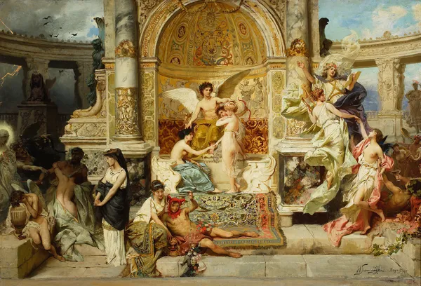 Curtain for the City Theatre in Kraków, sketch av Henryk Siemiradzki