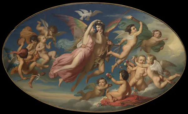 Wedding procession of Cupid and Psyche, plafond composition av Henryk Siemiradzki