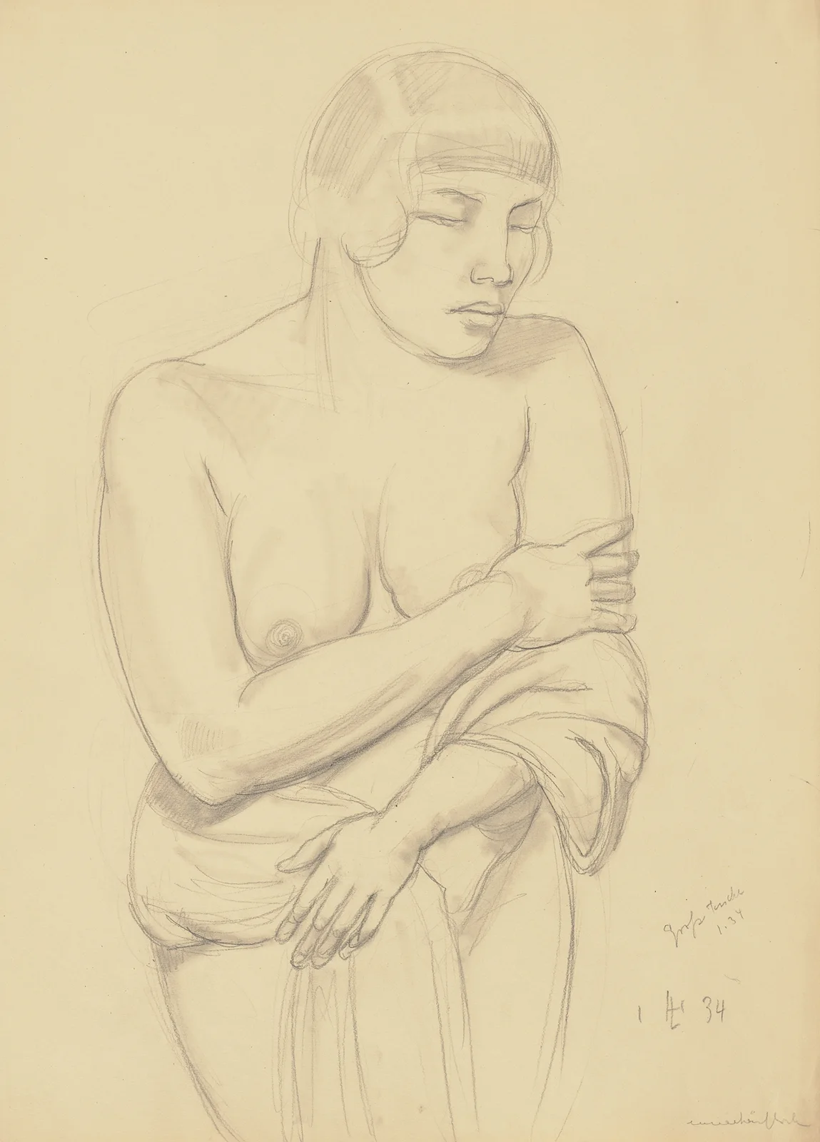 Female nude av Hermann Lismann