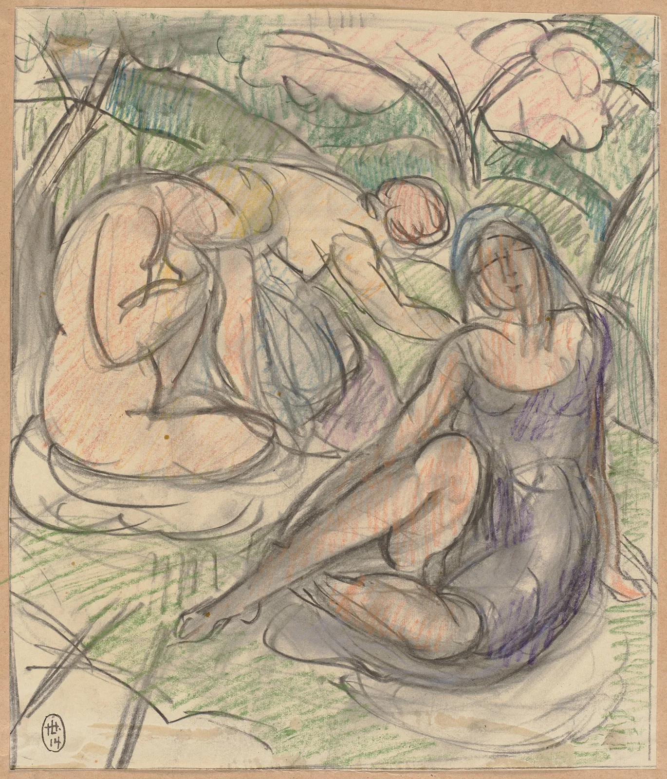 Three women av Hermann Lismann