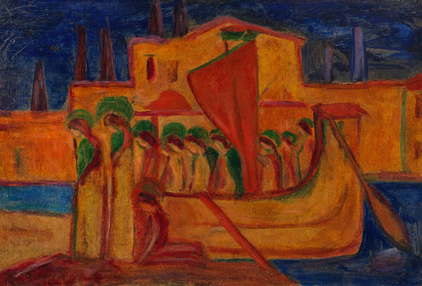 Ankunft der Hl. Ursula av Hermann Stenner