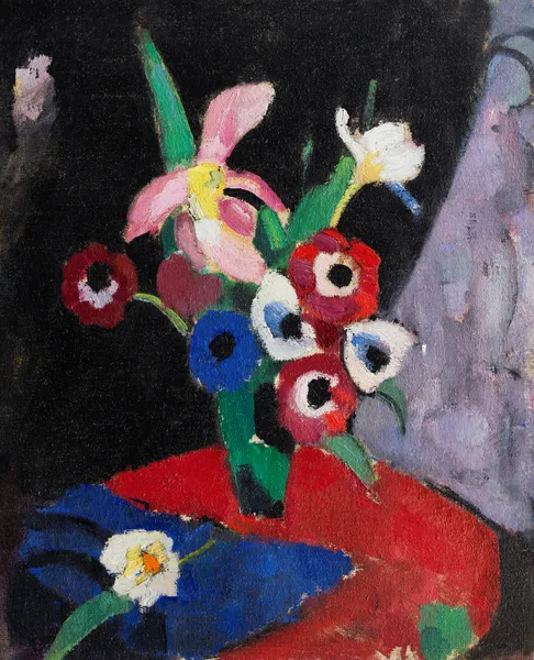 Blumenstilleben auf Schwarzem Grund II av Hermann Stenner