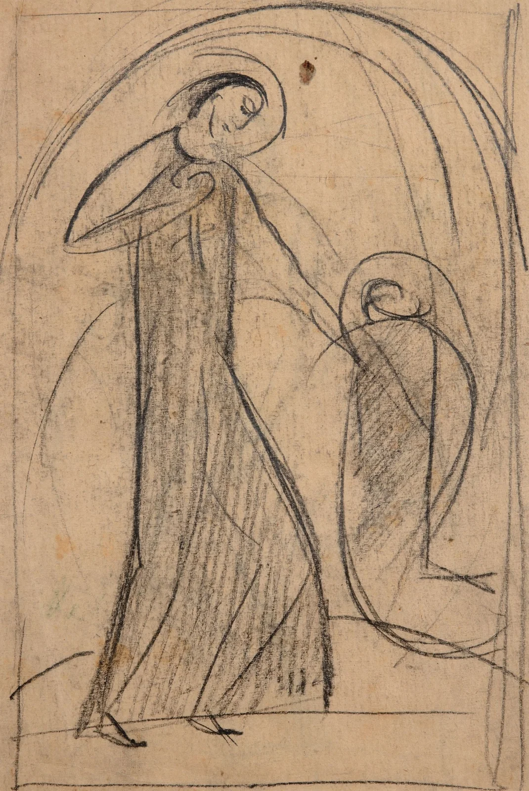 Figurale Szene (Taufe Christi) av Hermann Stenner
