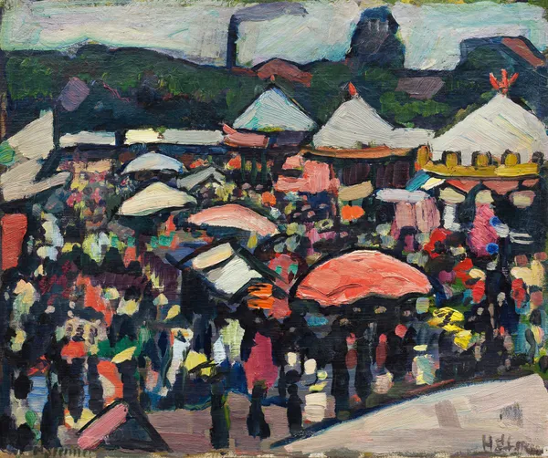 Jahrmarkt am Kesselbrink in Bielefeld av Hermann Stenner
