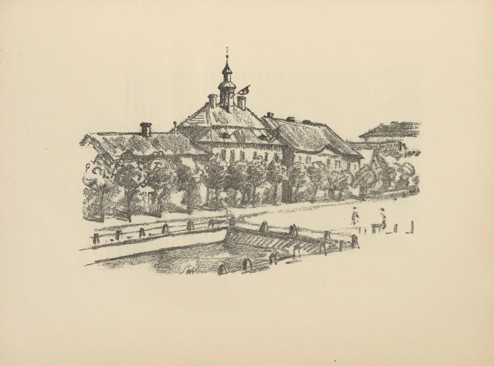Rathaus in Mitau av Hermann Struck