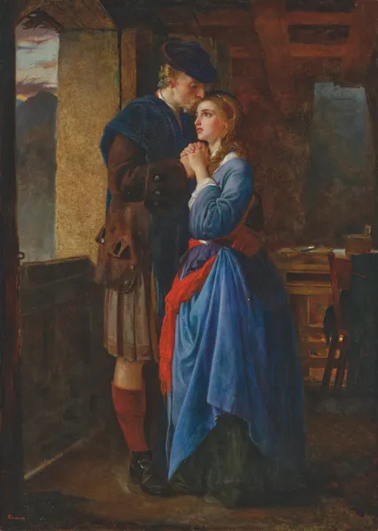 Flora MacDonald's farewell to Charles Edward av Philip Hermogenes Calderon