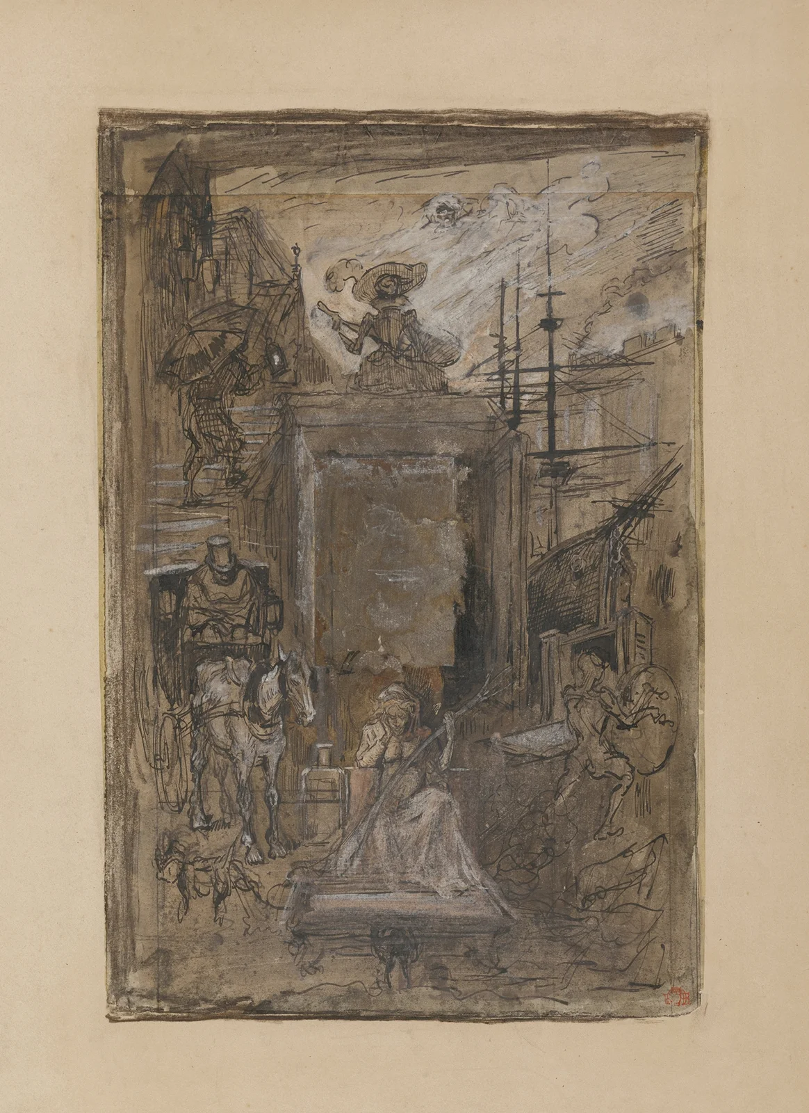 The Cab av Félix Hilaire Buhot