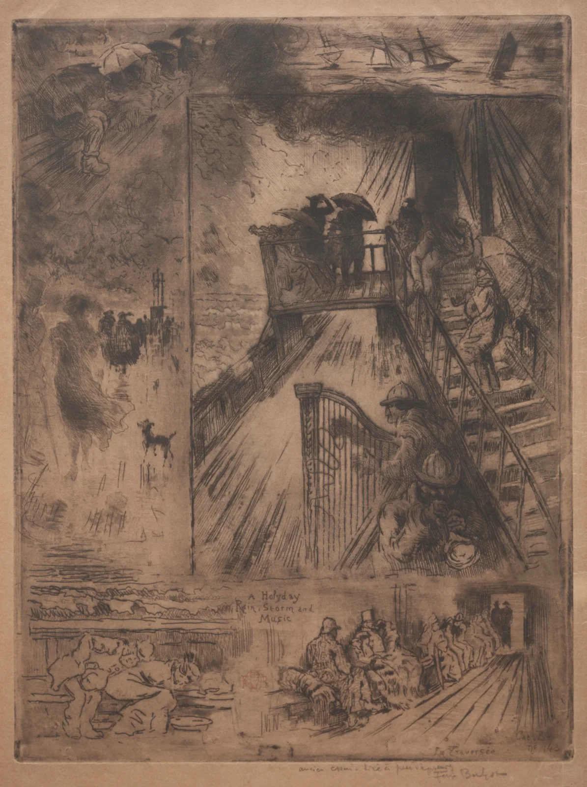 The Crossing av Félix Hilaire Buhot
