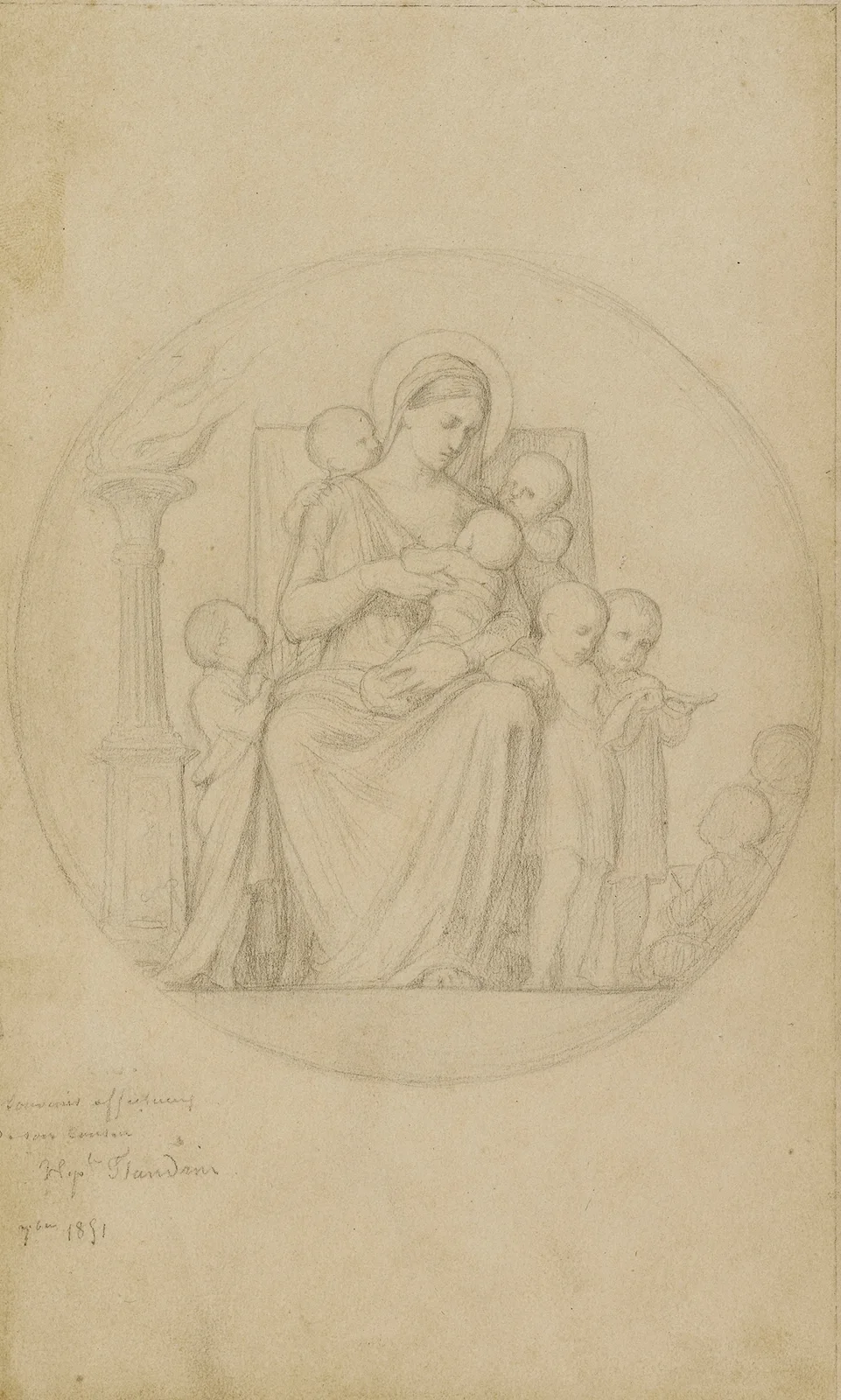 La Charité av Jean-Hippolyte Flandrin
