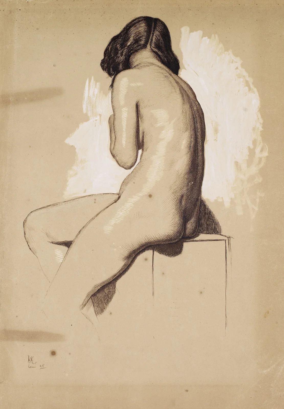 Female Nude – Study from behind av William Holman Hunt