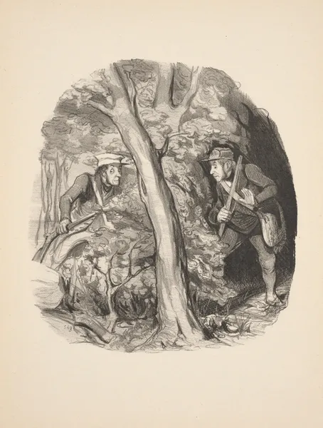 Hunting and fishing Pl.10 av Honoré Daumier
