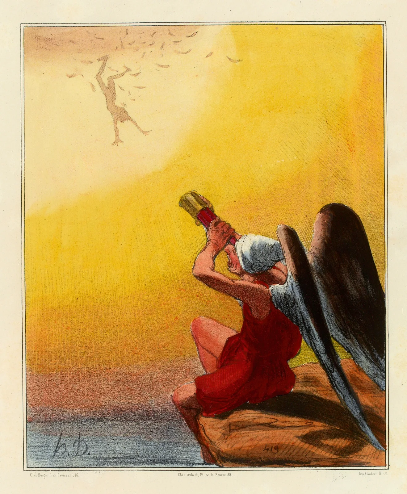 La chûte d’Icare av Honoré Daumier