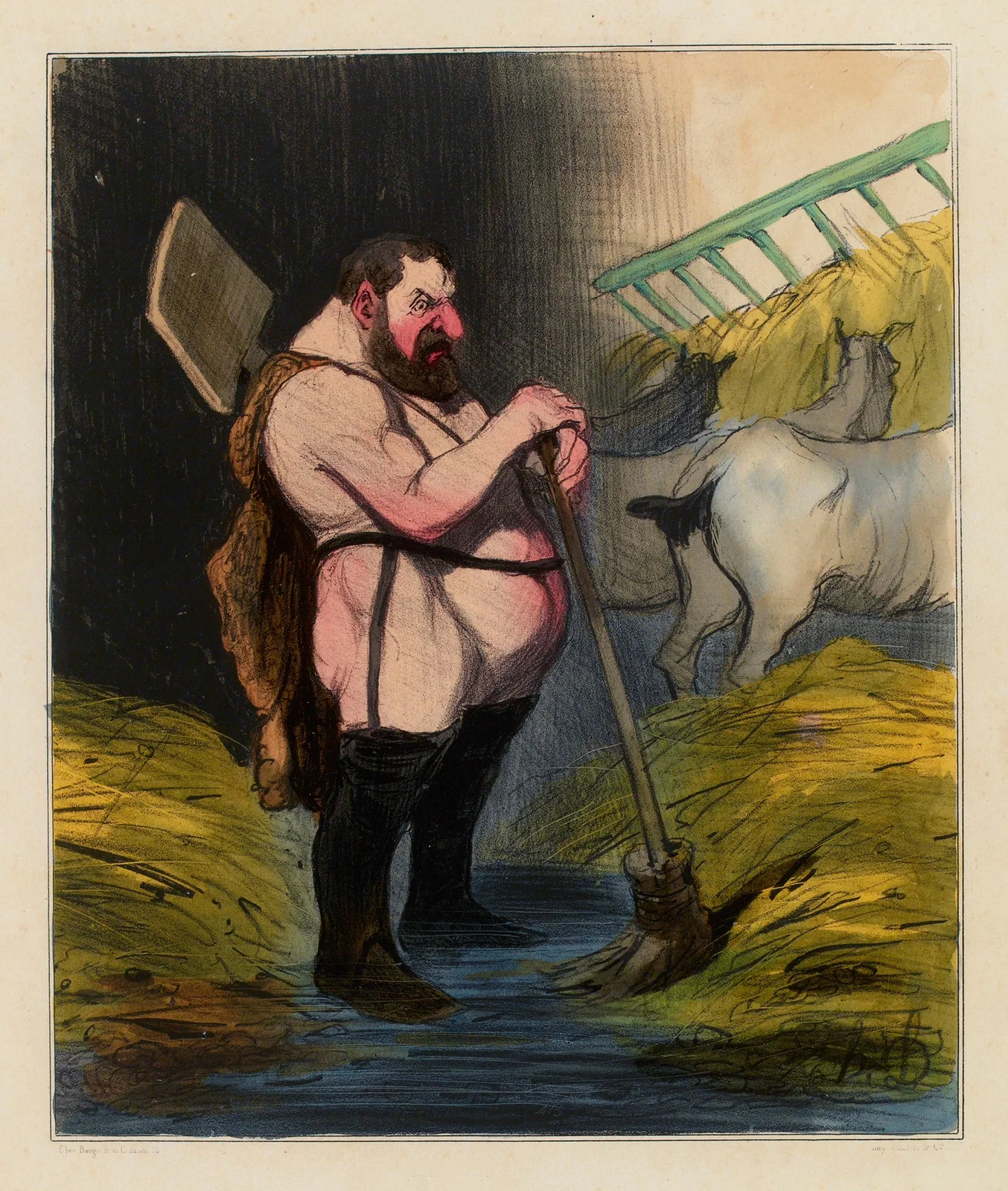 Les Ecuries d’Augias av Honoré Daumier