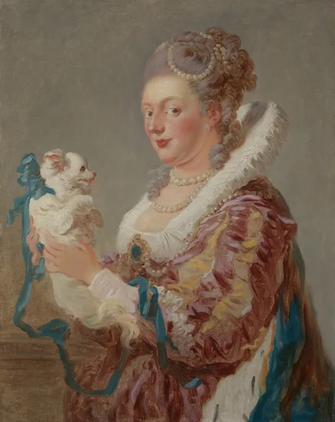 A Woman with a Dog av Jean-Honoré Fragonard