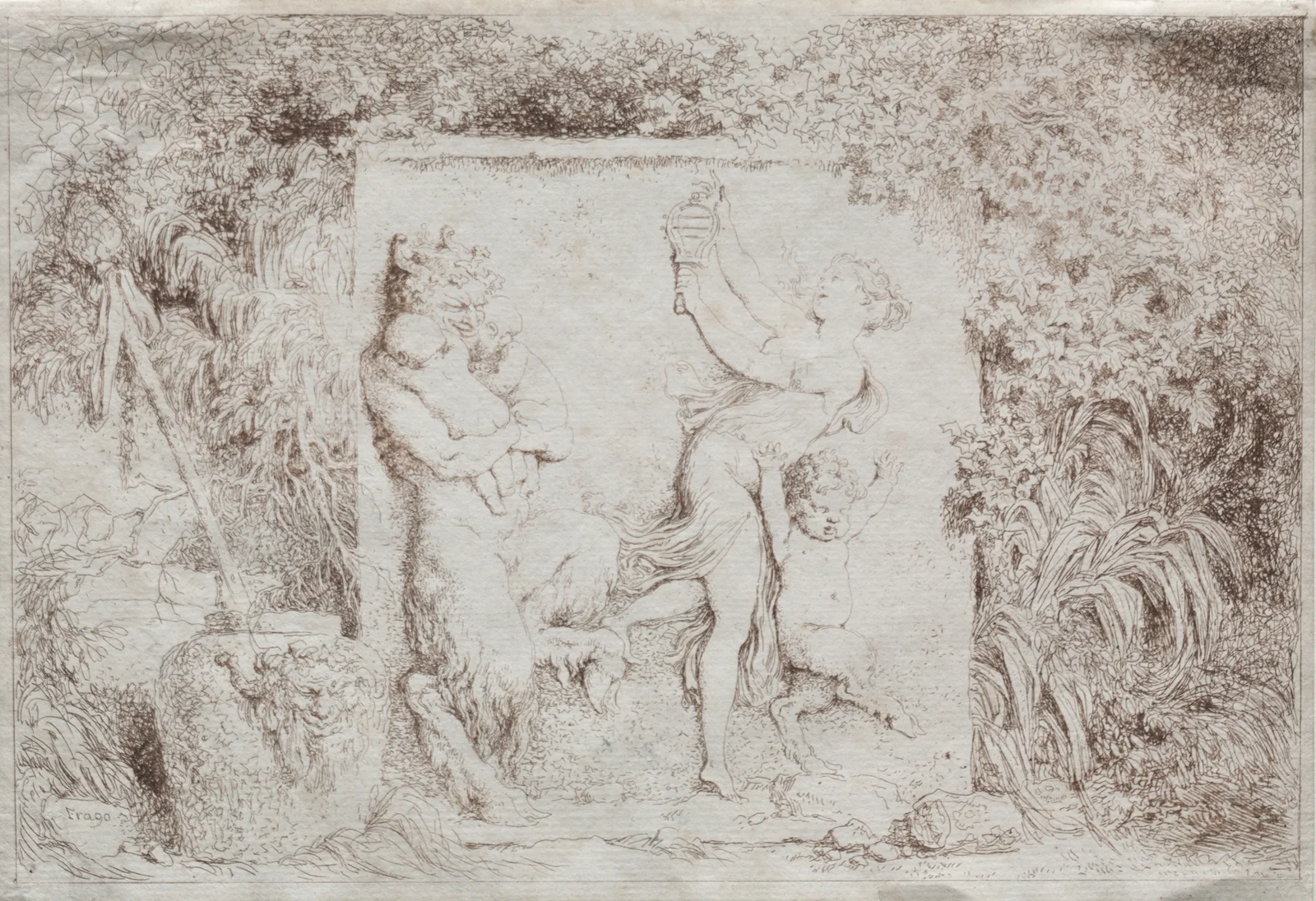 Bacchanal av Jean-Honoré Fragonard