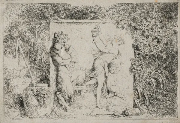 Bacchanales; The Satyr’s Dance av Jean-Honoré Fragonard