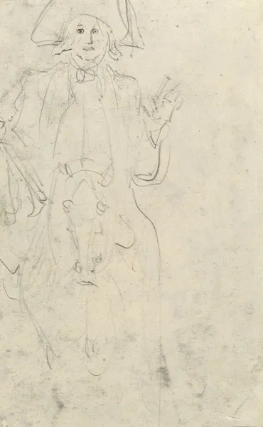 Man on a Horse (verso) av Jean-Honoré Fragonard