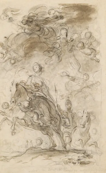 Orlando and Angelica Arrive at Charlemagne’s Camp av Jean-Honoré Fragonard