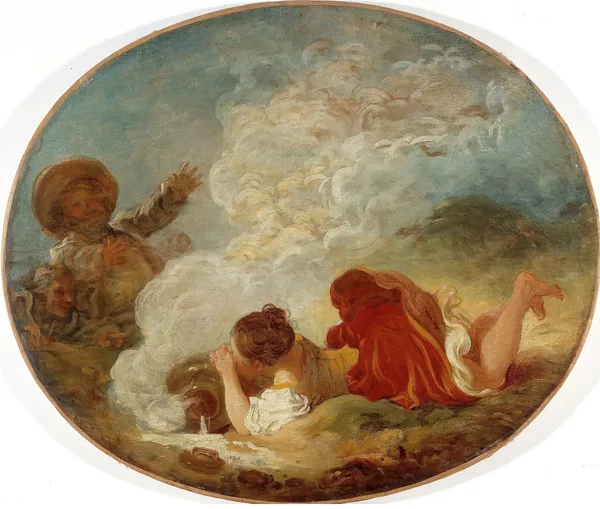 Perrette et le pot au lait av Jean-Honoré Fragonard