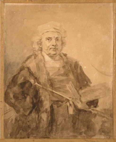 Portrait de Rembrandt à la palette av Jean-Honoré Fragonard