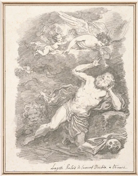 Saint Jerome in the desert av Jean-Honoré Fragonard
