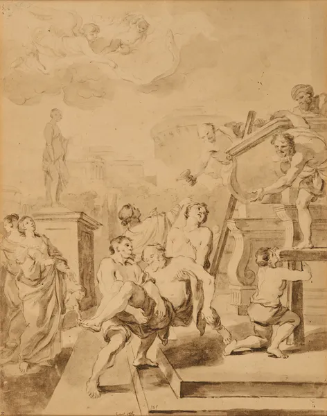 The burial place of Saint Andrew av Jean-Honoré Fragonard