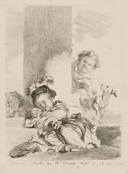 The Child and the Cat av Jean-Honoré Fragonard