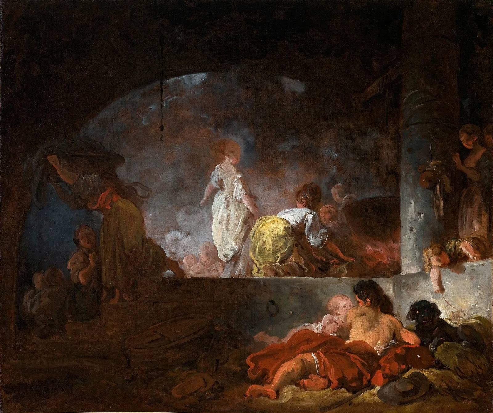 The Laundresses av Jean-Honoré Fragonard