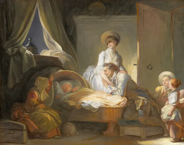 The Visit to the Nursery av Jean-Honoré Fragonard