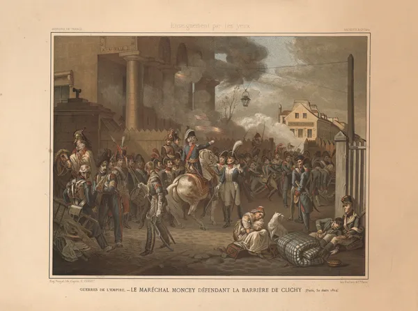 Wars of the Empire – Marshal Moncey defending the barrier at Clichy. (Paris, March 30, 1814) av Horace Vernet