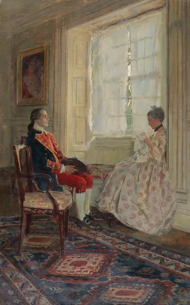 Washington And Mary Philipse av Howard Pyle