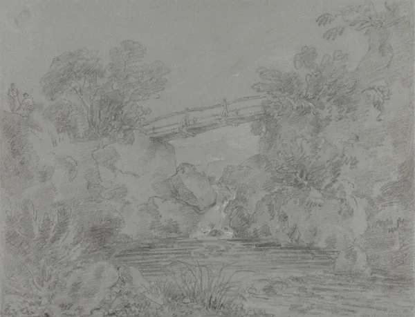Bridge over Pool at Llanrwst av George Howland Beaumont