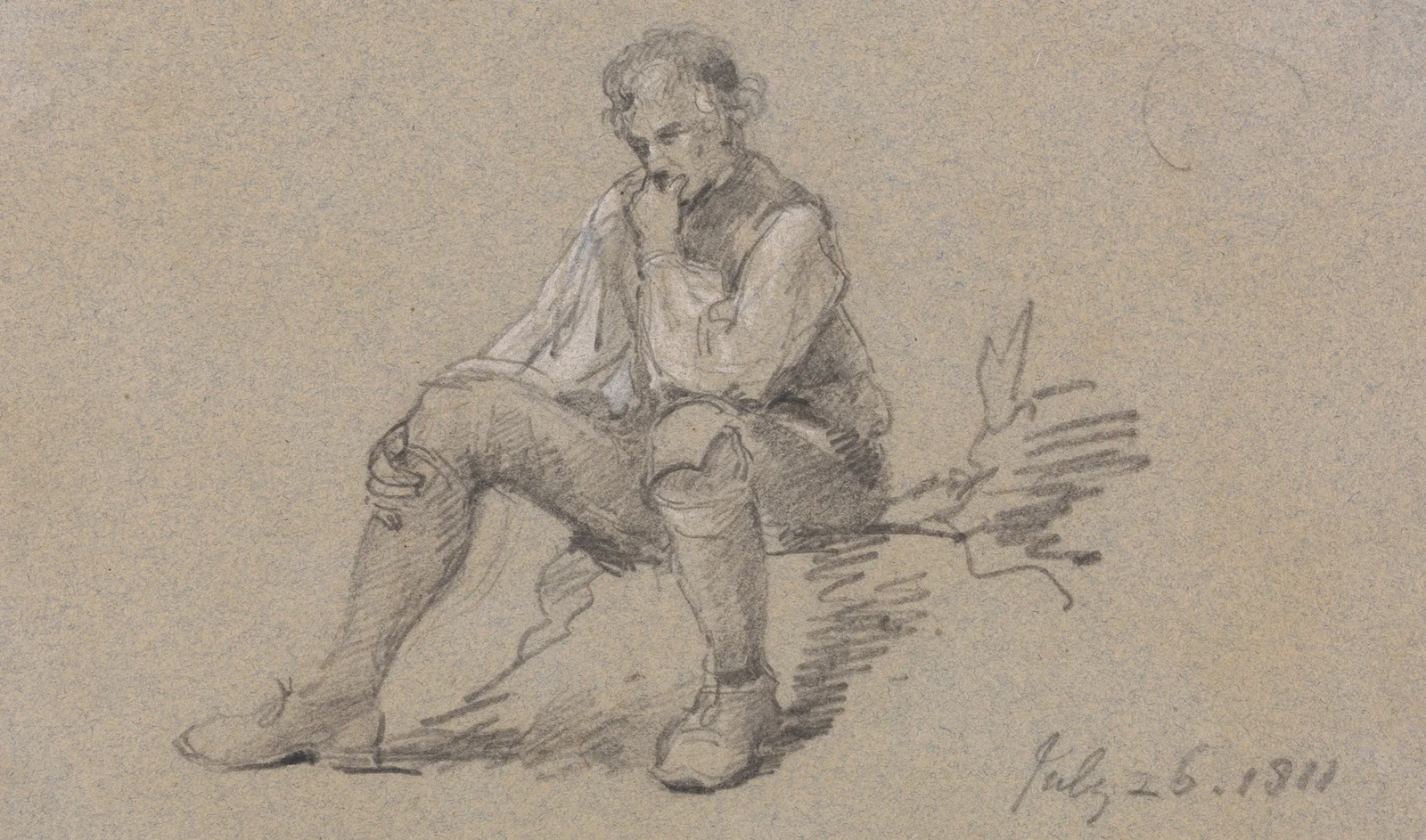 Man Sitting av George Howland Beaumont