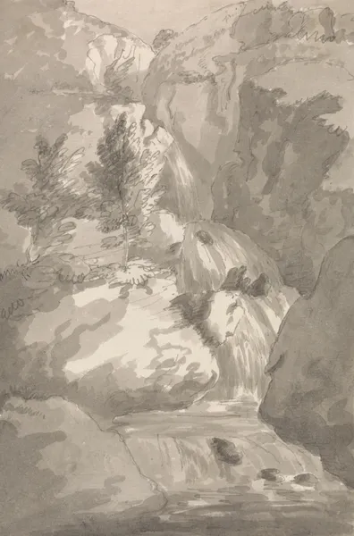 Part of Brind Gill in Ligburthwaite av George Howland Beaumont