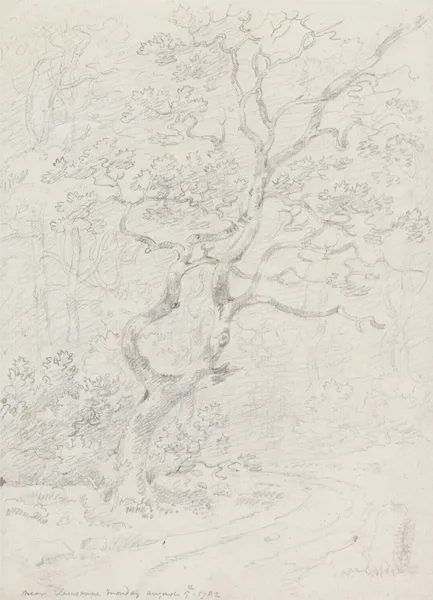 Trees, Near Lausanne av George Howland Beaumont
