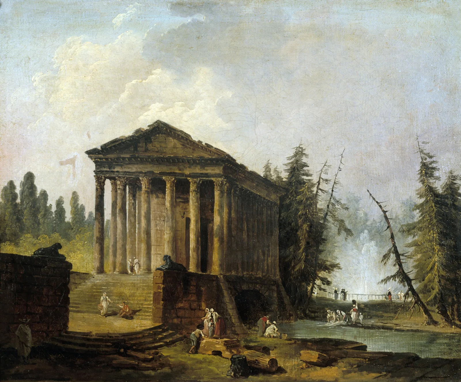 Le Temple antique av Hubert Robert
