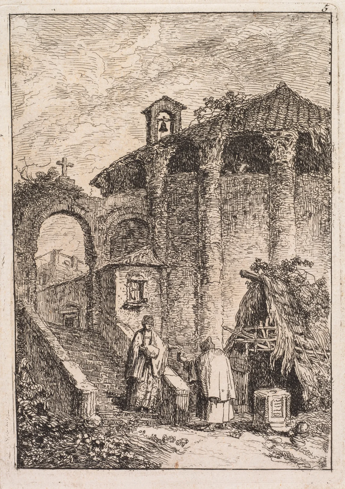 Le Temple Antique av Hubert Robert