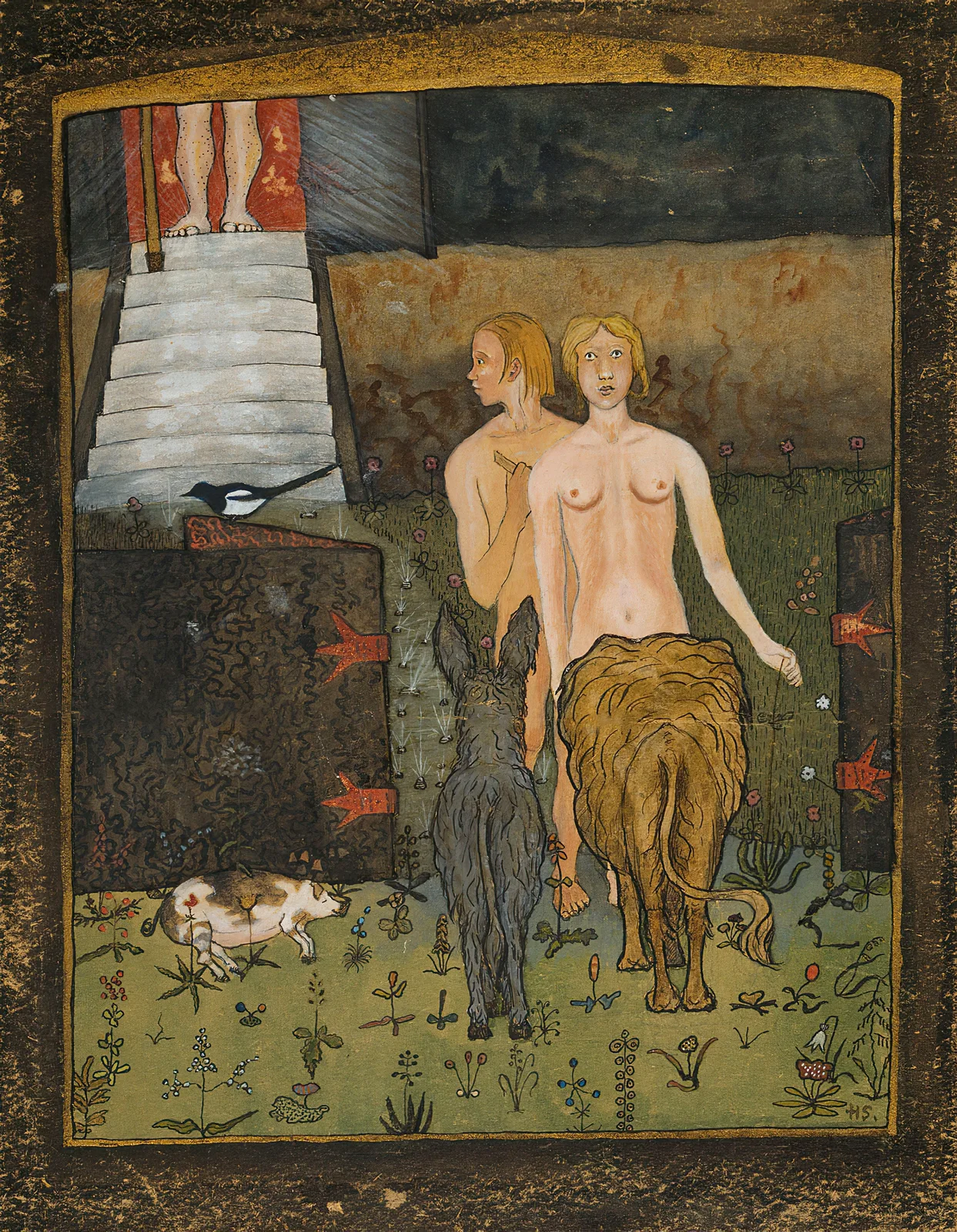 Adam And Eve av Hugo Simberg