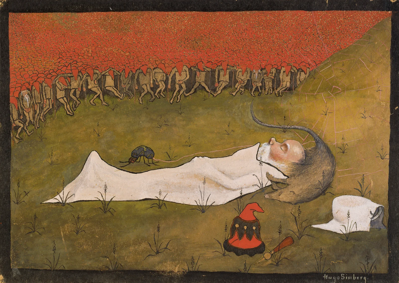 King Hobgoblin Sleeping av Hugo Simberg