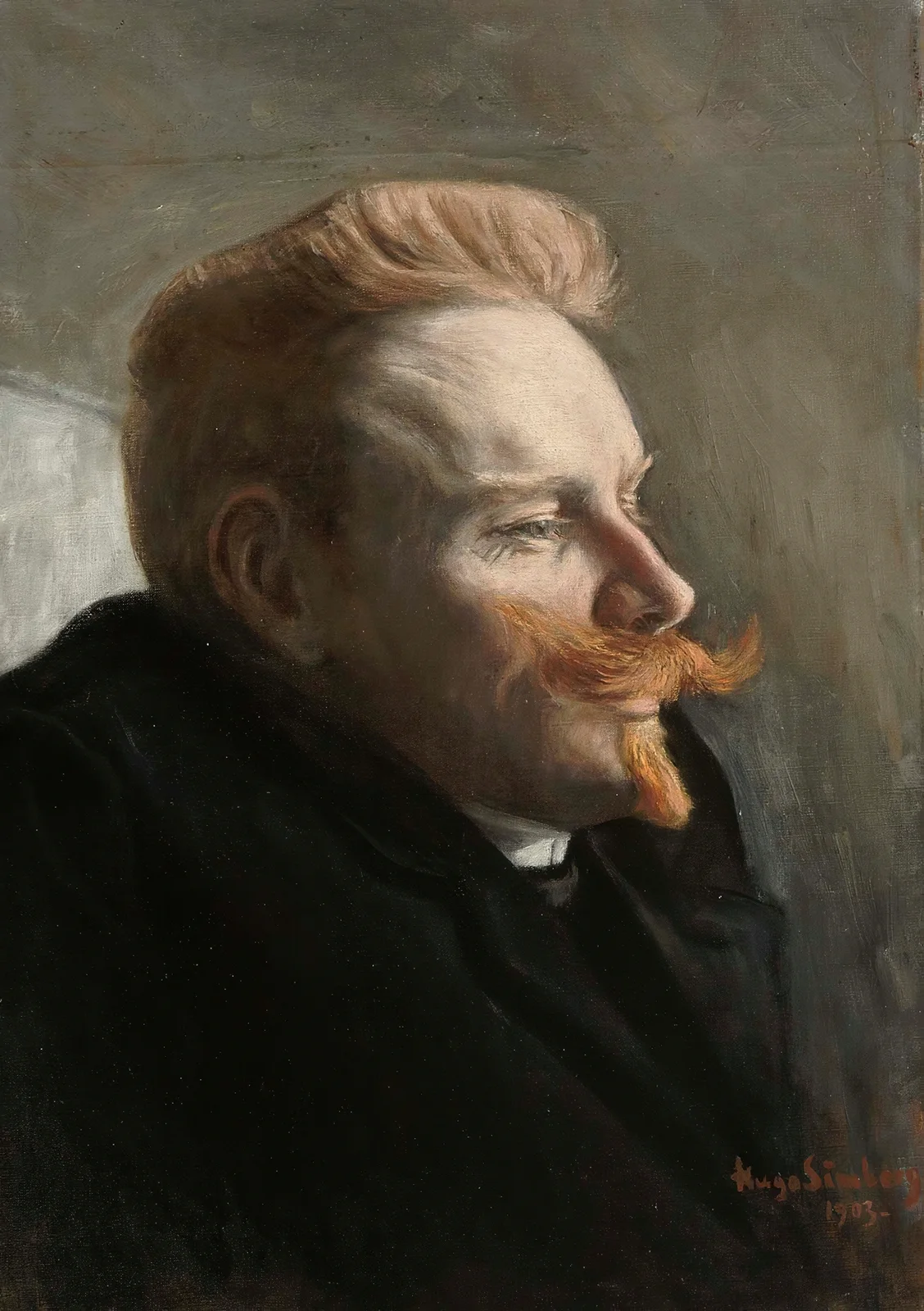 Man With A Red Moustache av Hugo Simberg