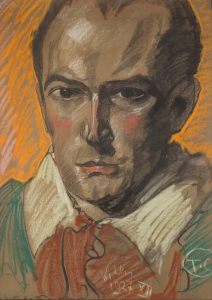 Portrait of priest Jan Humpola av Stanisław Ignacy Witkiewicz