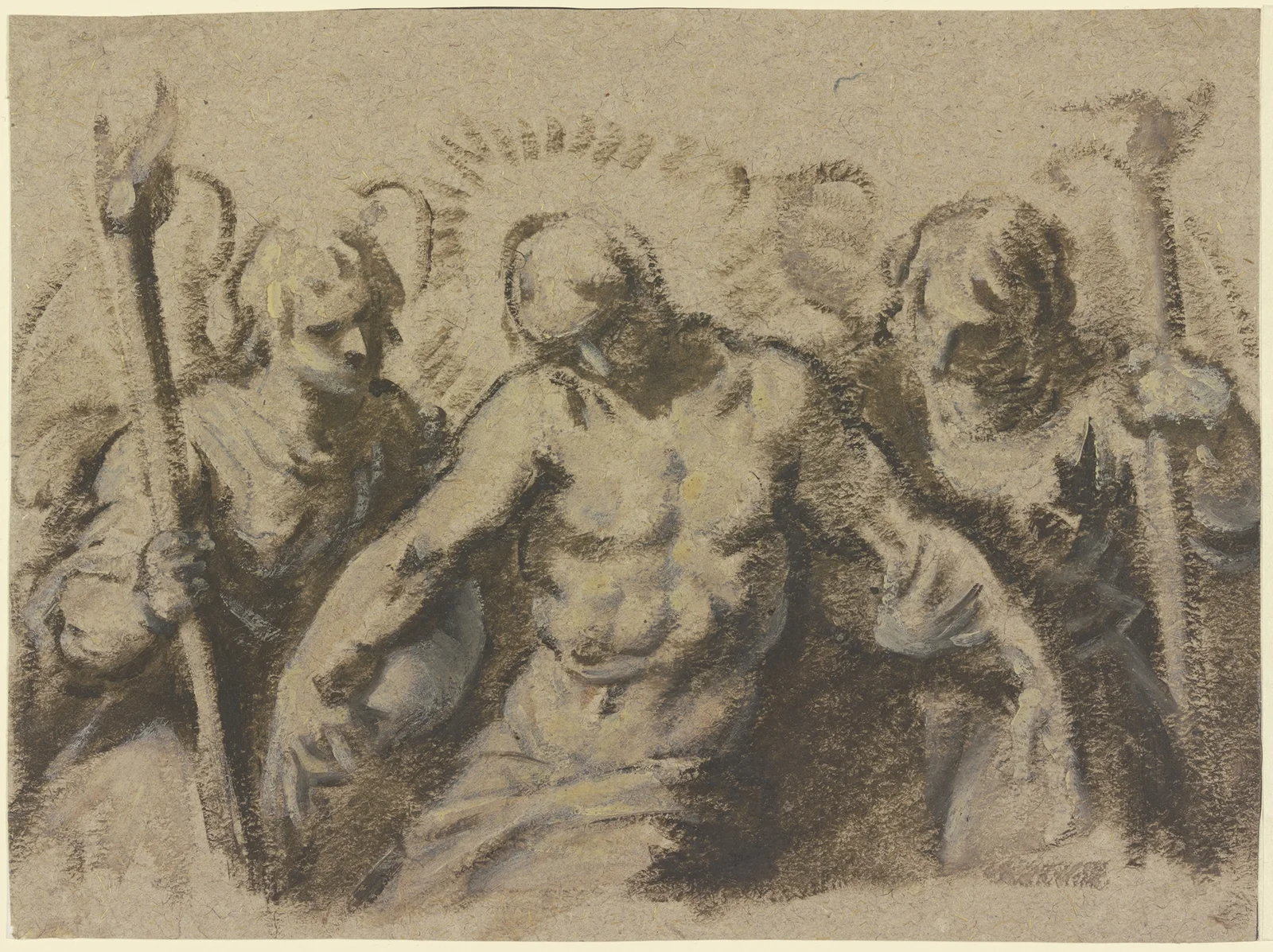 Angel Pietà av Jacopo Palma il Giovane