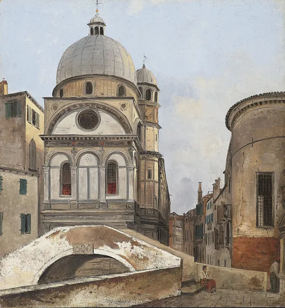 Santa Maria dei Miracole e Santa Maria Nova av Ippolito Caffi
