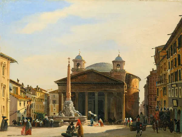 The Pantheon, Rome av Ippolito Caffi