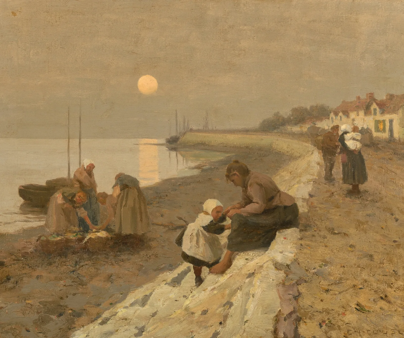 The Quai at Étaples av Eanger Irving Couse
