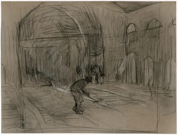 Interieur van een glasblazerij 3 av Isaac Israëls